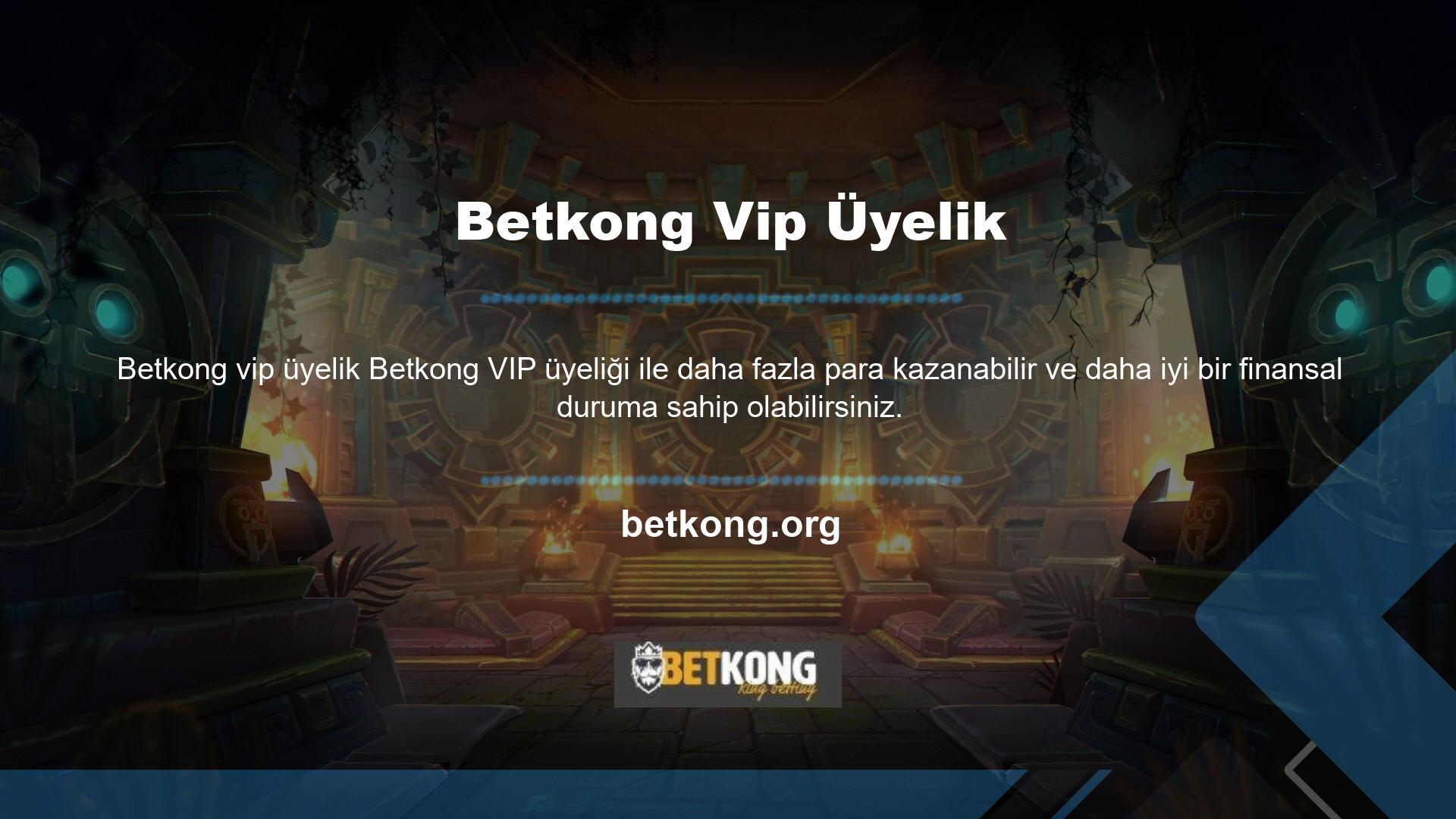 Betkong sitesinde her gün VIP sürprizleri eklenir